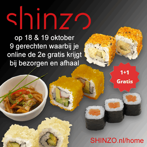 18 & 19 oktober: 1+1 gratis voor 9 geselecteerde artikelen